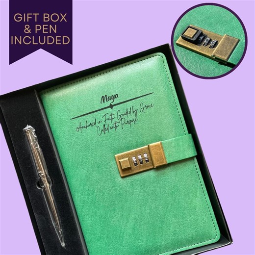 Personalized Lock Diary and Pen Set Refillable Journal Custom PU Leather Notebook Gift for Teen Girl Writer Student Keepsake Planner Notes - Etsy