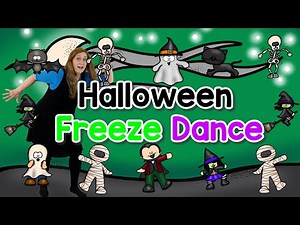 Halloween Freeze Dance🎃 Halloween Brain Break🎃Movement Activity 🎃 Kids Exercise 🎃Sing Play Create