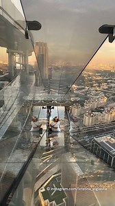 The glass slide at the Sky Views Observatory in Dubai is not for those who are afraid of heights! Experience an adrenaline rush as you glide down a transparent tube that wraps around the exterior of the tower, from the 53rd to the 52nd floor. Take in the stunning views of Dubai's skyline, particularly the Burj Khalifa, the tallest building in the world, standing at 829.8 meters. Would you be interested in giving it a try? 📹 instagram.com/kristina_viglaska 📍 Dubai, UAE | DW Travel