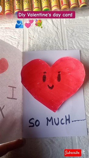 Last minute diy VALENTINE'S DAY card😨😱🧿#youtubeshorts #viralshort #shortsfeed #shorts #fyp