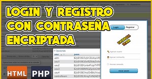 LOGIN Y REGISTRO CON CONTRASEÑA ENCRIPTADA en PHP, HTML, XAMPP y MYSQL