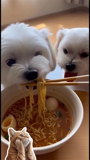 Two Maltese share a bowl of ramen — slurping, sniffing, and stealing the show 🍜🐾 It’s not just ASMR, it’s noodle chaos with cuteness overload! From Tokyo 🇯🇵 to Paris 🇫🇷 to Mexico City 🇲🇽, viewers can’t resist this paw-powered mukbang moment. 🎧 Plug in your headphones and enjoy the soft slurps and wagging tails — ramen never sounded this adorable. #SnowyAndCoco #DogASMR #RamenASMR #EatingSounds #FunnyPets #Maltese #CinematicPets #CuteDogs #犬動画 #犬ASMR #ヌードル犬 #perrosasmr #ramenperro #chien