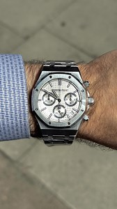 48 reactions · 5 comments | Just in – the Audemars Piguet Royal Oak Chronograph 26240ST.OO.1320ST.07, dated 2025 and brand new. This stunning 41mm piece features the signature Royal Oak design with a sleek silver-toned “Grande Tapisserie” dial and flyback chronograph movement. A perfect blend of heritage and modern edge. Now available for sale – DM to make it yours! #AudemarsPiguet #RoyalOakChronograph #26240ST #LuxuryWatches #WatchGame #NowAvailable | Trilogy Watches | Facebook