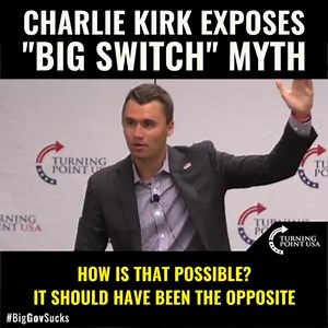 6.1M views · 10K reactions | EVERY AMERICAN NEEDS TO SEE THIS! Charlie Kirk Explains How The Left’s "Big Switch" Is A TOTAL LIE Designed To HIDE Their Racist History! #BigGovSucks SERIOUSLY... Watch To The End!  | Turning Point USA | Facebook