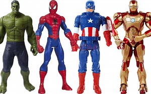 复仇者联盟3玩具！钢铁侠蜘蛛侠美国队长绿巨人超人对抗灭霸