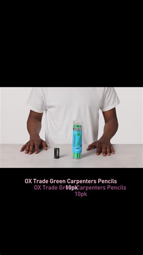 OX Trade Hard Green Carpenters Pencils - Pack of 10