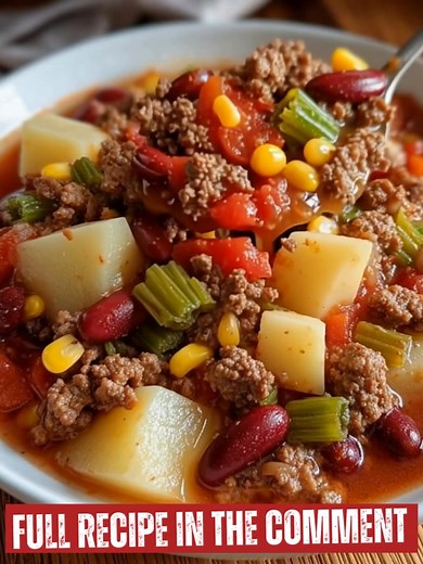 347K views · 2K reactions | Shipwreck Stew – a simple and economical dish full of ground beef, veggies, and beans! Family-friendly and comforting – don’t let this dish’s simplicity fool you! Ingredients 2 pounds ground beef 5-7 potatoes, peeled (if desired) and sliced thin or cubed 1 large onion, sliced thinly or finely chopped 5-7 stalks of celery, chopped 2 cans (15.5-16 oz. each) dark red kidney beans, ........... Full Recipe in Coʍmеոτ  | Homemade Recipes | Facebook