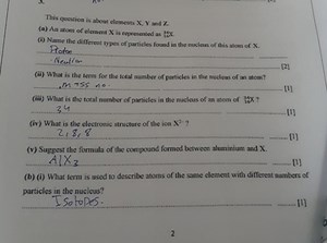 This question is about elements X,Y and Z.(a) An atom of eleme... | Filo