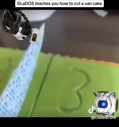 GLaDOS and Wheatley's Real Conversation on How to Cut a Xan Cake