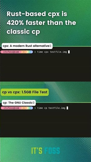classic cp vs modern rust-based cpx command 🐧