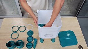 Automatic Chicken Waterer and Port Feeder Set,3 Gallon/25 Pounds,Free-Standing Chicken Waterer with Floating Controlle