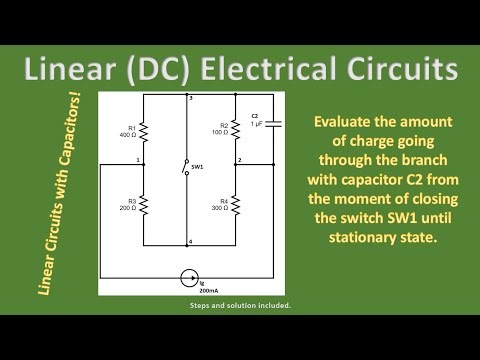 Circuit with Capacitor charge after switch is closed Explained! - DC Electrical Circuits, Lesson 041