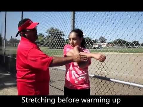 CVSL - Softball Training - Pitching - Stretching before warming up