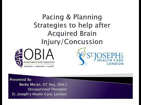 Pacing and Planning Strategies to help after Acquired Brain Injury/Concussions