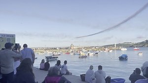 St Ives onlookers enjoy Red Arrows display before G7 summit day