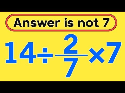 14÷2/7×7 = ❓ / Is your math brain ready for this challenge / PEMDAS rules question