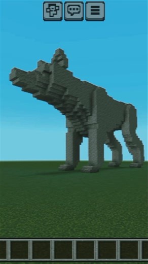 Wolf statu in Minecraft #trendiang #minecraft