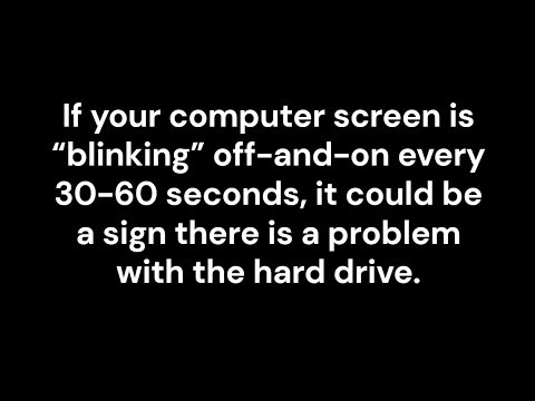 How to fix a blinking / flashing computer screen with a disk check