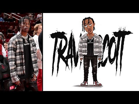 Draw travis scott | Cartoon style