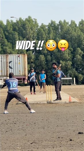 Bowler Aimed the Stumps… Ball Went Dubai 😆 #cricket #wideball