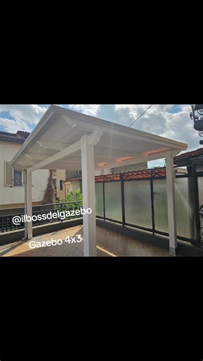 gazebo 4x3 bianco € 2600.00 #ilbossdelgazebo #pergolati #daciservizi #gazebo #legno