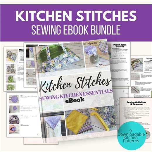 Kitchen Sewing Ebook Bundle: Beginner Sewing Patterns (PDF Pattern) - Etsy