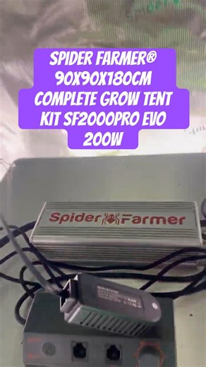 Spider Farmer® 90X90X180cm Complete Grow Tent Kit SF2000PRO EVO 200W #crazybud #420 #growled