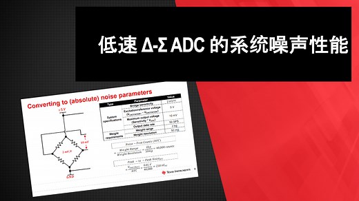 低速 Δ-Σ ADC 的系统噪声性能 | Video | TI.com