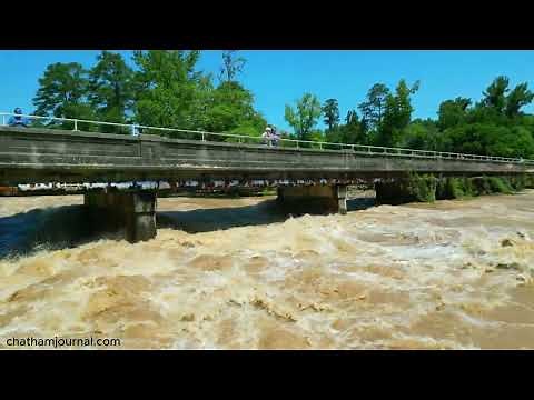 Haw River at Bynum Bridge after Tropical Storm Chantel - 7/7/25