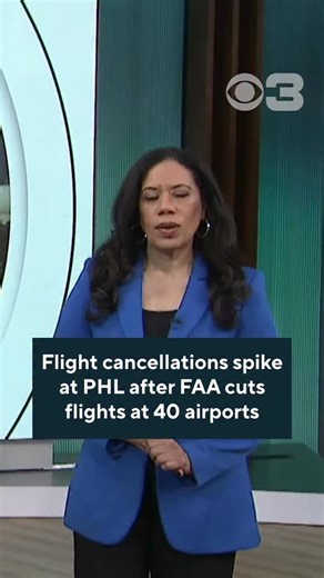 Dozens of flights were canceled Friday at Philadelphia International Airport after the Federal Aviation Administration ordered cuts in air traffic at the nation’s 40 busiest airports. The FAA is phasing in the reductions at PHL and other top airports, with a full 10% cut expected next week. Click the link in our bio for more. #philly #travel | CBS Philadelphia