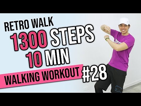 10 MIN RETRO CARDIO FUN Workout• 1300 Steps • Walking Workout #28 • Keoni Tamayo