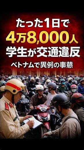 In just one day, 48,000 students committed traffic violations in Vietnam - an unprecedented incid...