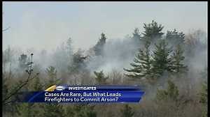 What leads firefighters to commit arson?