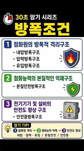 방폭조건 3가지! 30초 암기 | 산업안전기사 #산업안전기사