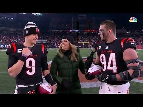 Joe Burrow and Sam Hubbard postgame interview after close win vs. Ravens
