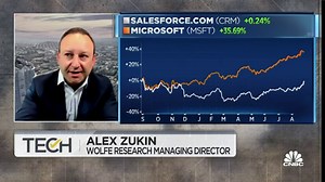 Watch CNBC's full interview with Wolfe Research's Alex Zukin, who makes the case for Microsoft and Salesforce