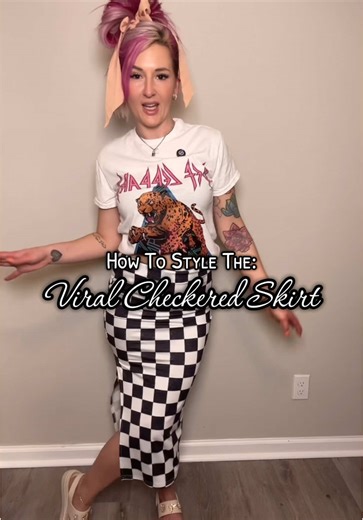 How to Style a Checkered Skirt for an Edgier Look