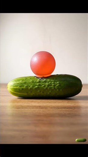 Red-Hot Ball vs Cucumber – Shocking Result! 🥒😱 #shorts