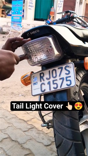 transparent splendor tail light cover 😍!! splendor modified !! modified splendor !!