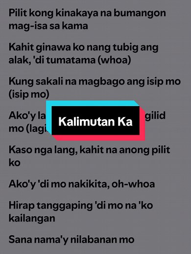 Kalimutan Ka by Skusta Clee - Full Lyrics