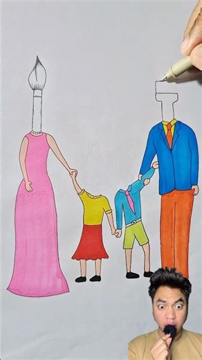 KELUARGA ALAT LUKIS⁉️😱#ngeshortsdulu