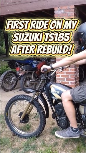 1st Ride After Engine Rebuild: 1977 Suzuki TS185! #vintagemotorcycle #dirtbike #motorcycle #fyp