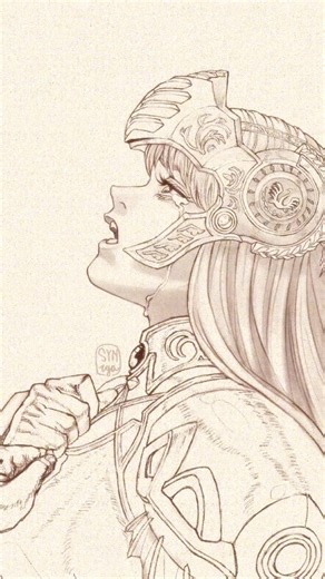 Lenneth Lineart Process for Valkyrie Profile