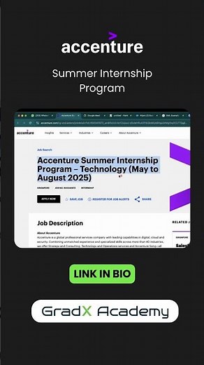 Summer Internship Program Accenture | Internships for Indian Students
