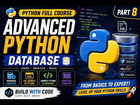 Advanced Python and Database | Part 8 | Python Course | Build With Code