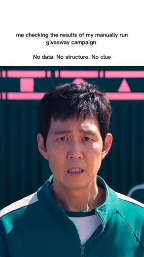 1.2K views · 49 reactions | The face you make when your giveaway is over… But you have no data, no filters, no breakdown — just a winner and a prayer  Manual campaigns = marketing nightmares. Use Gleam to: ✅ Track entries ✅ Filter bots ✅ Actually measure results  https://ref.gg/1yh | Gleam | Facebook