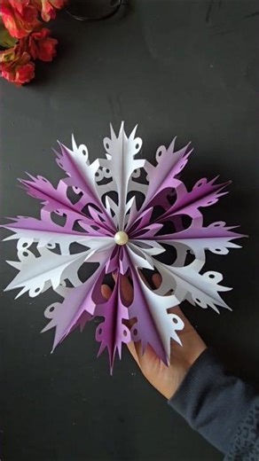 Easy Paper Snowflake ❄️ New Year DIY | #Shorts #diyshorts