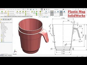 Plastic Mug Modeling in SolidWorks
