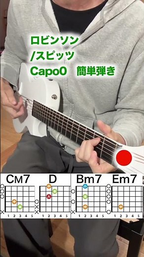 ロビンソン/スピッツ-初心者向け簡単ギターコードでサビ弾く