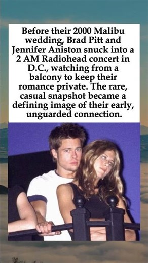 1998: Brad & Jen at a Secret Radiohead Show—The Early Days of Hollywood's Golden Couple #BradPitt